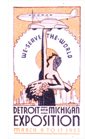 Detroit and Michigan Exposition Label